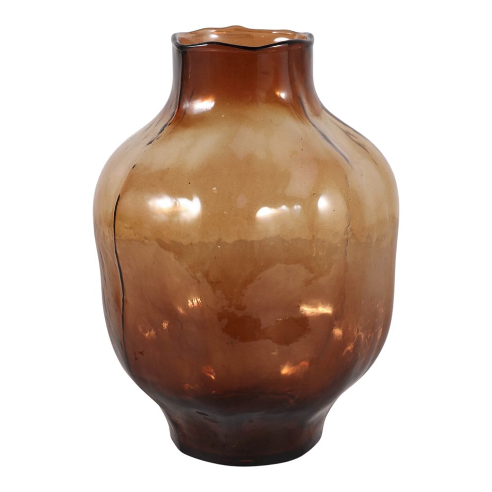 SARAHCLIFF BROWN GLASS VASE 11 (IN)
