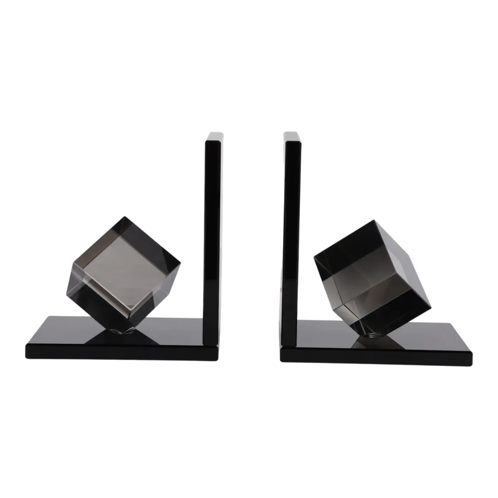 HALSEYGROVE SET OF 2 BLACK BOOKENDS 7 (IN)