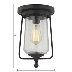 Hamel 8'' Wide 1-Light Flush Mount - Oil Rubbed Bronze 2