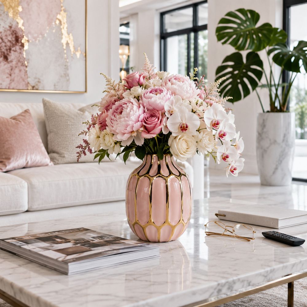 CALVINHAM PINK VASE 8 (IN)