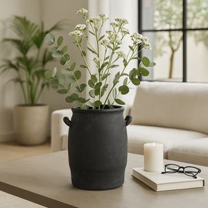 FRAZERCROSS BLACK VASE 9 (IN) 13