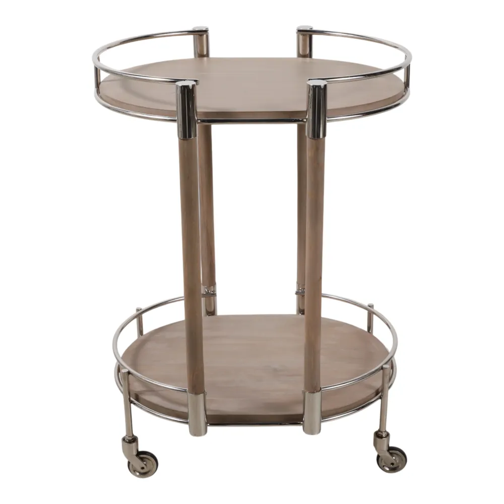 GUNNARWAY SILVER BAR CART 30 (IN)