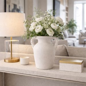 CLOVERWIND WHITE VASE 12 (IN) 2