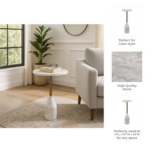 HARDWICKTON WHITE TABLE 24 (IN) 10