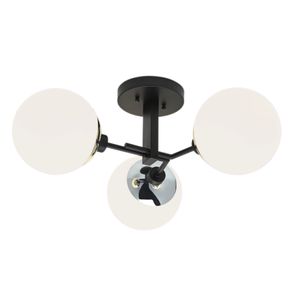 Triple Play 24.5'' Wide 3-Light Semi Flush Mount - Polished Nickel 1