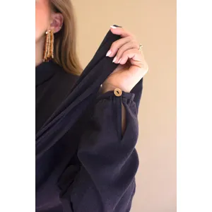 Long-Sleeve Dress with Front-Tie Detail 14