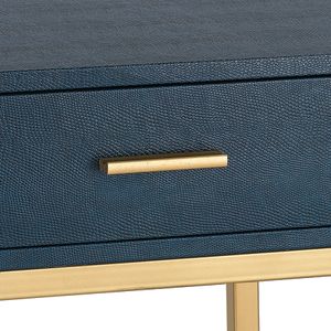Shagreen Accent Table - Navy 2