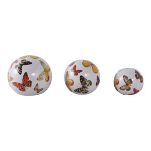 SYLVANWAY SET OF 3 WHITE ORBS 6 (IN) 1