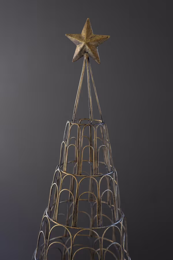 Metal Christmas Tree Card Holder