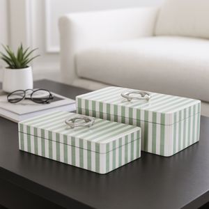 DECKERWORTH SET OF 2 GREEN BOXES 5 (IN) 2