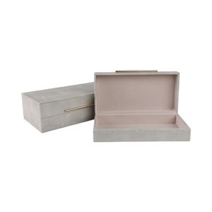 DAVINPARK SET OF 2 IVORY BOXES 4 (IN) 3
