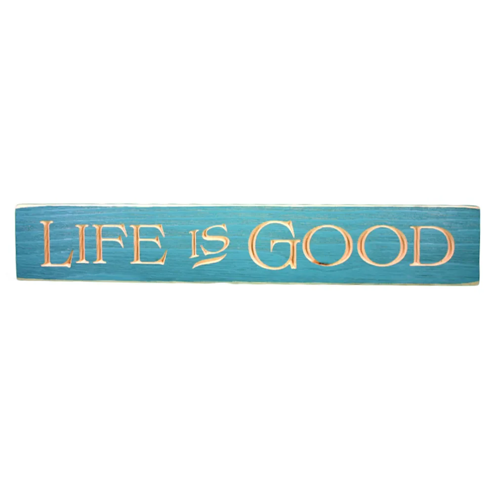 24" USA LIFE IS GOOD ROUTED BARNWOOD SIG