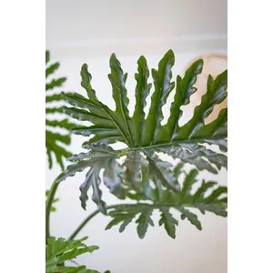 Artificial Philodendron in a Black Plastic Pot 2
