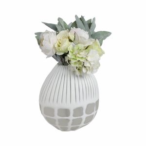 WOODSONWORTH WHITE GLASS VASE 11 (IN) 3