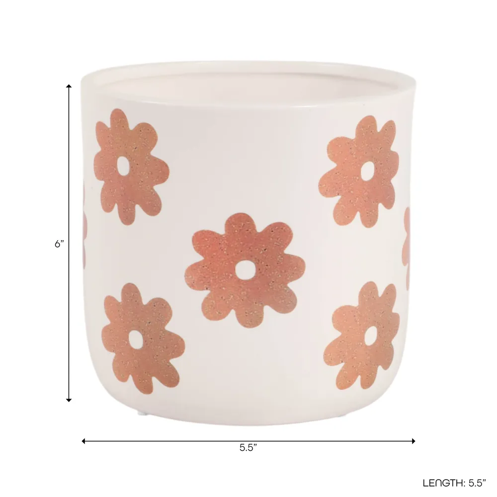 BELDENTON WHITE PLANTER 6 (IN)