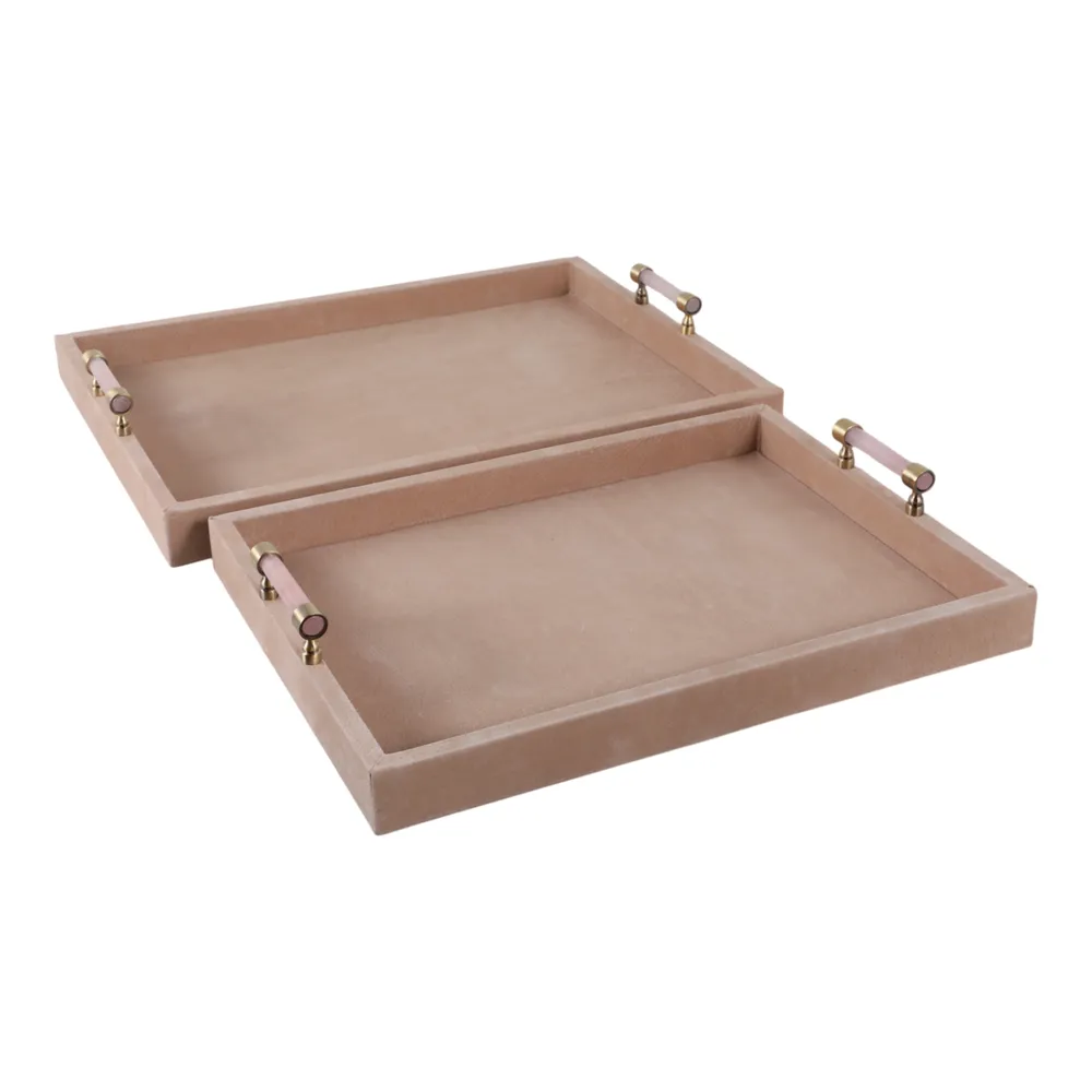 NELSONGATE SET OF 2 TAN TRAY 3 (IN)