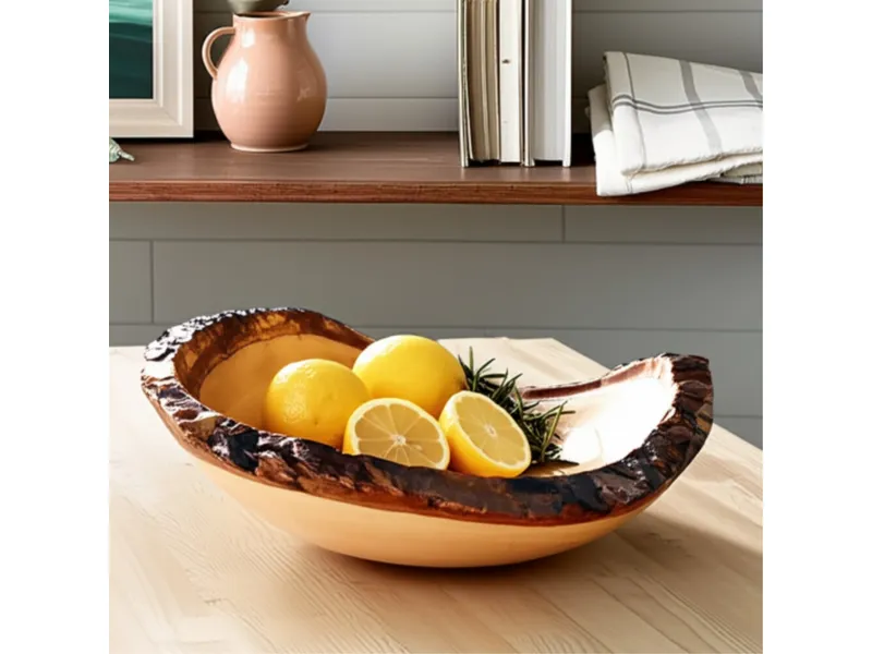 10" x 10" Natural Edge Wooden Bowl 3