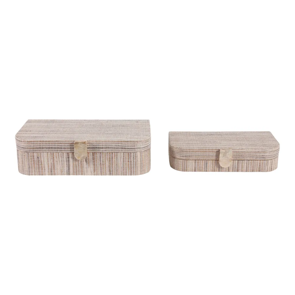 DARRENWICK SET OF 2 BROWN BOXES 4 (IN)