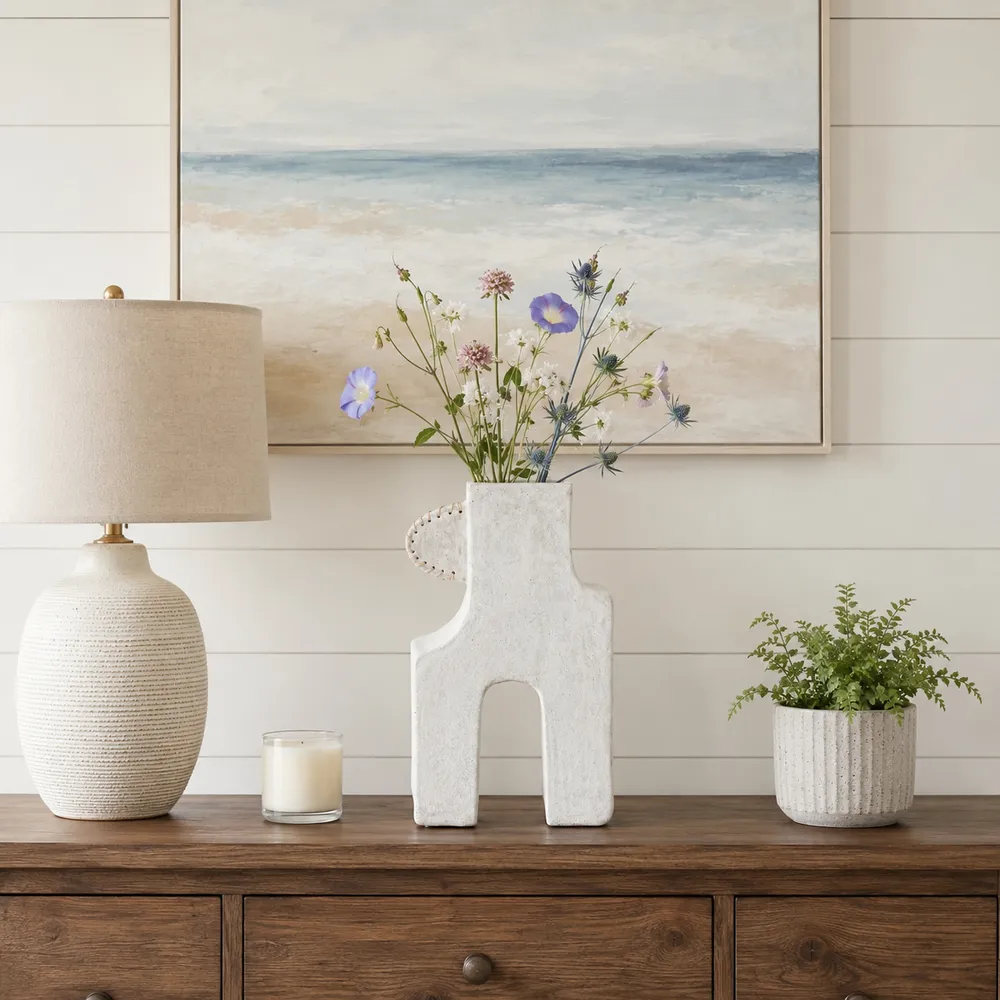 PAXTONWELL WHITE VASE 19 (IN)