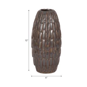 HAMDENROSE BROWN VASE 12 (IN) 8