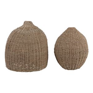 WYLERMORE SET OF 2 TAN VASES 21 (IN) 4