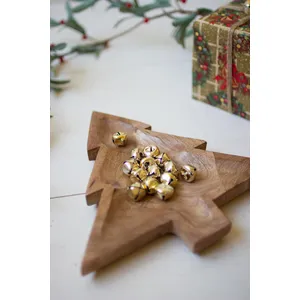 Carved Wooden Christmas Tree Platter 2