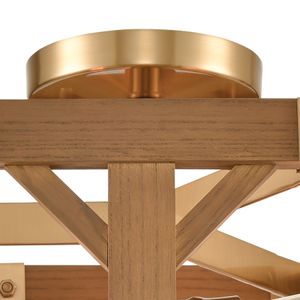 Structure 18'' Wide 3-Light Semi Flush Mount - Satin Brass 3
