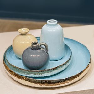 Nelson Tray - Set of 2 Light Blue Enamel 8