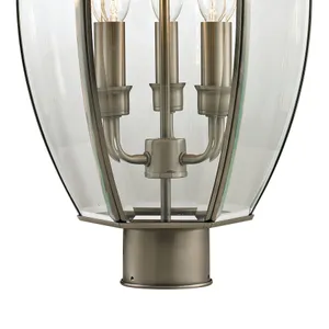 Ashford 23'' High 3-Light Outdoor Post Light - Antique Nickel 4