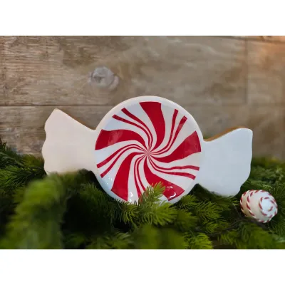 Peppermint Candy Tray 12.25x6.75in
