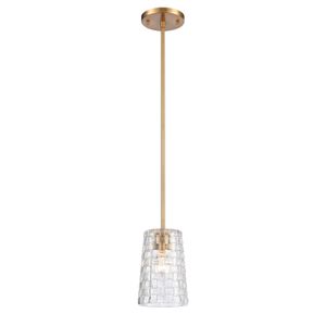 Lightweave 5.5'' Wide 1-Light Mini Pendant - Satin Brass 1