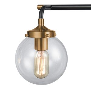 Boudreaux 24'' Wide 3-Light Vanity Light - Matte Black with Antique Gold 3