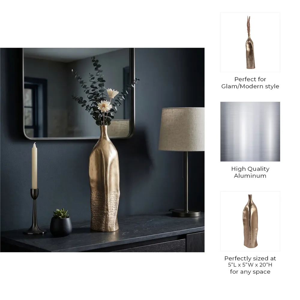 SAGEBEACH GOLD VASE 20 (IN)