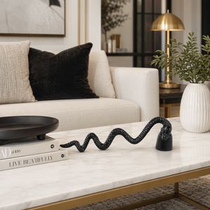 11X3" METAL SNAKE CANDLE SNUFFER, BLACK 2