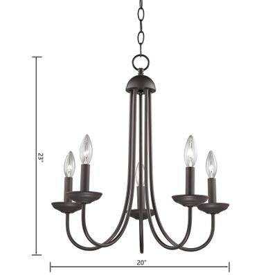 Montgomery 20'' Wide 5-Light Chandelier - Oil Rubbed Bronze