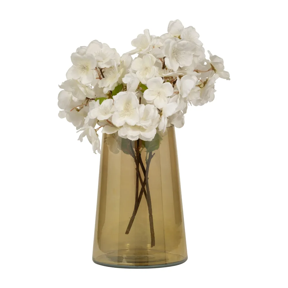 HARLANGROVE GOLD GLASS VASE 8 (IN)