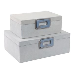 HAMMONDRIDGE SET OF 2 WHITE BOXES 5 (IN) 6