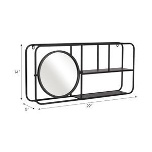 ARDOAK BLACK WALL SHELF 14 (IN) 8