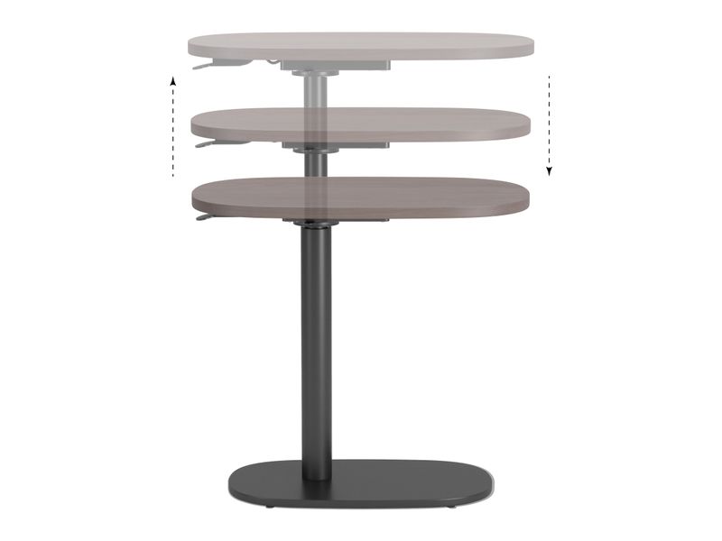 Buddy Adjustable Rotating Side Table Gray 8