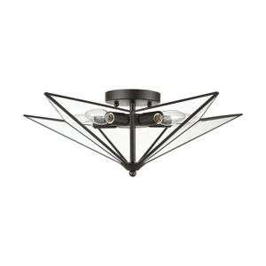 Moravian Star 21'' Wide 5-Light Flush Mount - Oil Rubbed Bronze 2