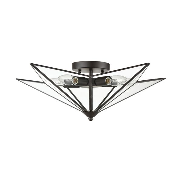 Moravian Star 21'' Wide 5-Light Flush Mount - Oil Rubbed Bronze