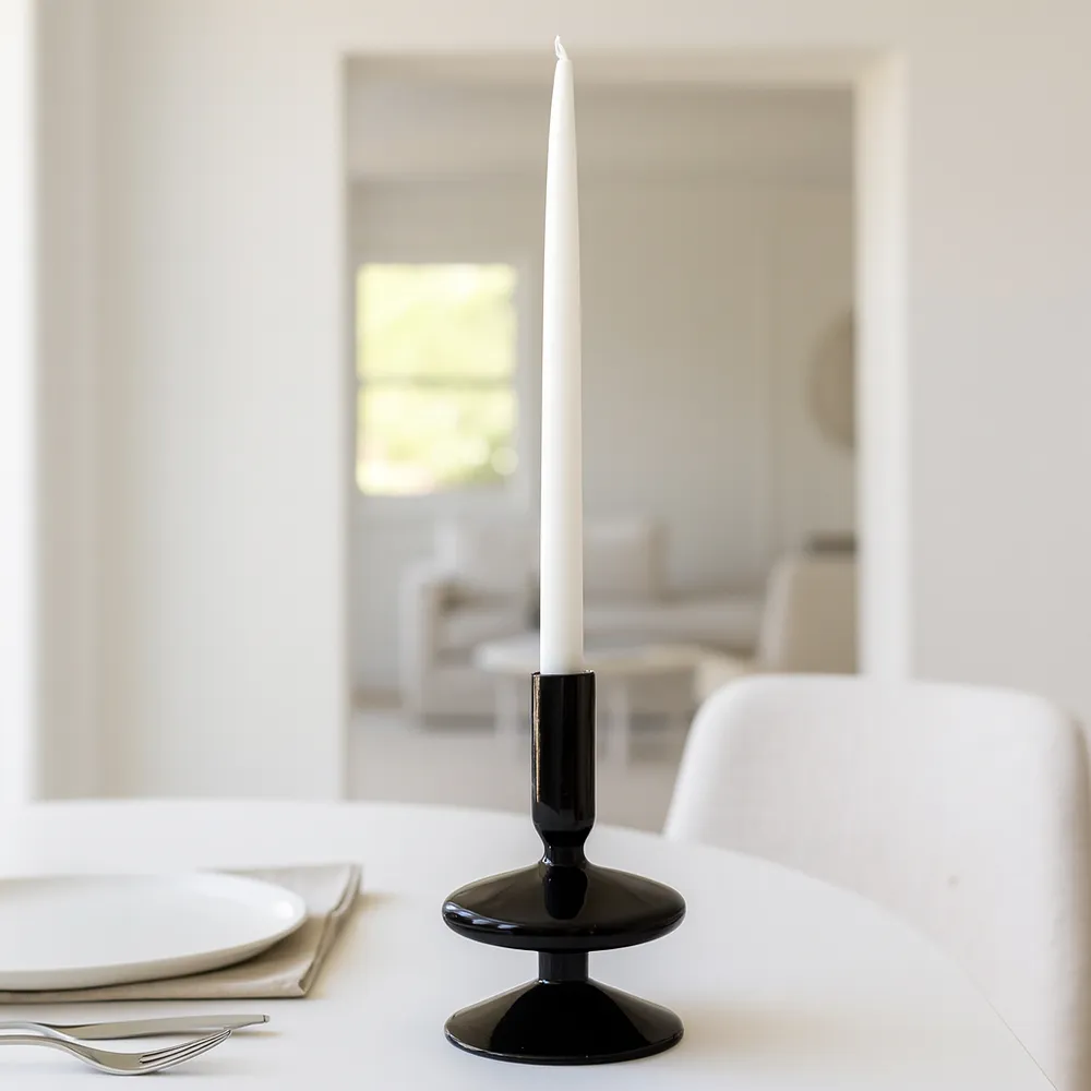 ELLENLAND BLACK CANDLE HOLDER 5 (IN)