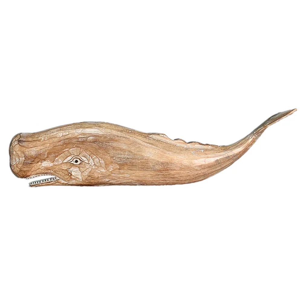 24" CARVED WHALE PLAQUE
