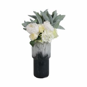 HALEYMOOR BLACK GLASS VASE 12 (IN) 3