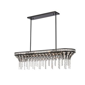Fantania 36'' Wide 4-Light Linear Chandelier - Matte Black 5
