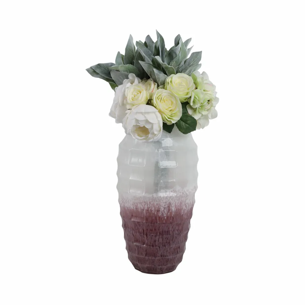 BRAMHOLM PINK GLASS VASE 16 (IN)