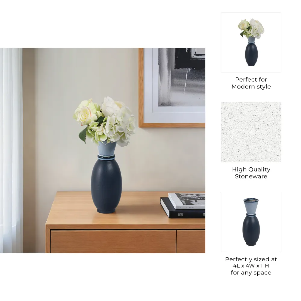 DURBANVIEW BLUE VASE 11 (IN)