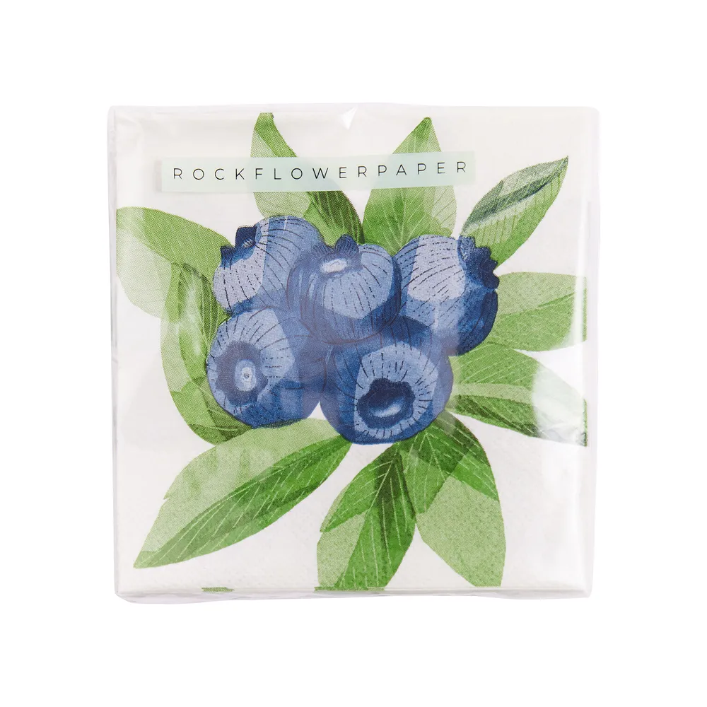 Blueberry Bunch Paper Cocktail Napkins (Pack of 25)