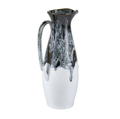 Gallemore Pitcher - Black and White Glazed