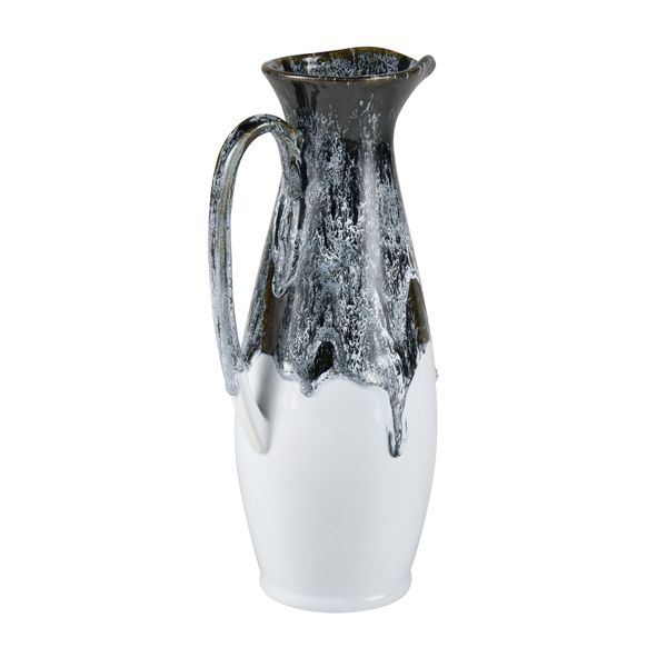 Gallemore Pitcher - Black and White Glazed